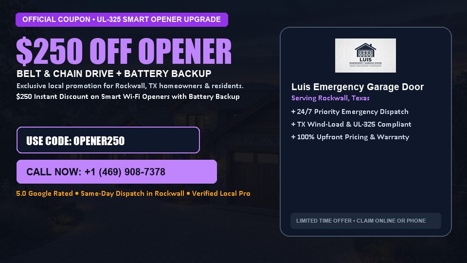Luis Emergency Garage Door $250 OFF Premium LiftMaster Opener Installation