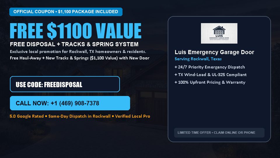 Luis Emergency Garage Door FREE Haul-Away & Heavy-Duty Tracks with New Door
